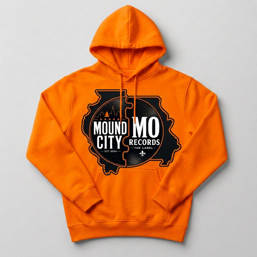 Mound City / Mo Records Hoodie — Orange