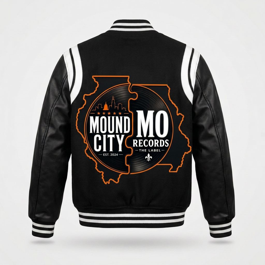 Mound City / Mo Records Varsity Jacket — Black
